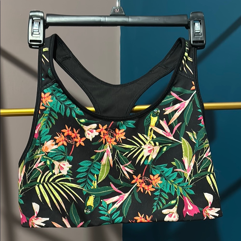 Old Navy Black and Green Sports Bra Intimates